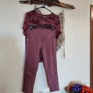 90 Degree by Reflex 3/4 Legging Mauve